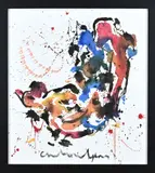 Spetter kip by Anton Heyboer, Plakaatverf op papier, offered Jul 2025