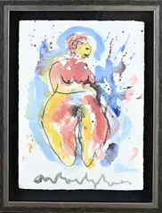 Bruid by Anton Heyboer, Plakaatverf op papier, offered Jul 2025