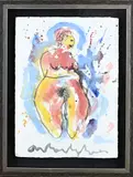 Bruid by Anton Heyboer, Plakaatverf op papier, offered Jul 2025