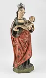 H 73 cm. by 16e Eeuws houtgestoken heilige Madonna met kroon, offered Jul 2025