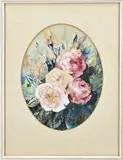 Willem Elisa Roelofs jr, Bloemstilleven, Aquarel op papier