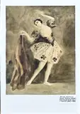 P. Rivas, Danseres La Nikitina, Aquarel op papier