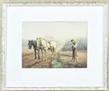 Evert Rabbers, Boer met paardenspan en eg