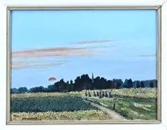Jan Ouwersloot, Landschap bij Barchem, Olieverf op paneel