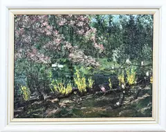 Jan Ouwersloot, Landschap met zwanen, Olieverf op paneel