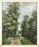 Betsie Issels, Landschap, Olieverf op linnen