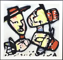 Herman Brood, Silkscreen print, Litho op zijde