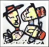 Herman Brood, Silkscreen print, Litho op zijde