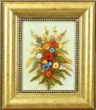 Gerard Nijland, Boeket bloemen, Olieverf op paneel