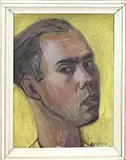 Monogram A.V., Portret man, Olieverf op linnen