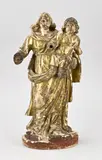 H 42 cm. by 17e - 18e Eeuws vergulde houtgestoken Madonna, offered Oct 2024
