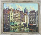 Jan van Vucht Tijssen, 't Kolkje Amsterdam, Olieverf op linnen