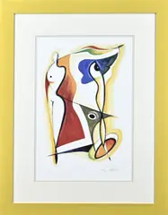 Abstracte compositie by Alfred Alexander Gockel, Aquarel op papier, offered Jul 2024