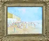 J. Francos, Strandgezicht, Olieverf op paneel