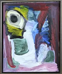 Wim Izaks, Abstract, Olieverf op linnen
