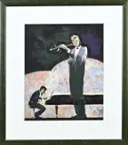 Igor Belichenko, Twee muzikanten, Gouache op papier