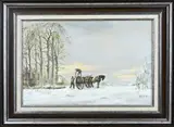 Wintergezicht met paardenkar by Ronald Henry Arthur Frijling, offered Jul 2024