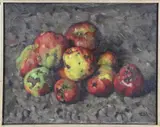 Cor Veenstra, Stilleven met appels, Olieverf op linnen