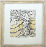 Lithografie Jan Toorop, Figuren in fabriek, Lithografie Jan Toorop, 1905