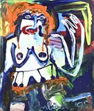 Jacob Kanbier, '95, Boze dame, Acryl op linnen