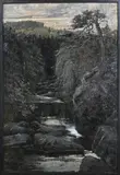 Raffaele Carlo Forti, Zuid Duits berglandschap, Olieverf op paneel