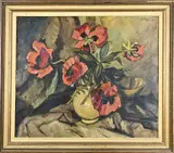 Will Kalshoven, Vaas met anemonen, Olieverf op linnen