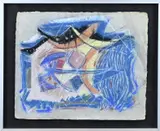 Theo Beerendonk, Abstract, Pastel op papier
