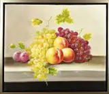 Gesigneerd Peter, Fruit stilleven, Olieverf op linnen