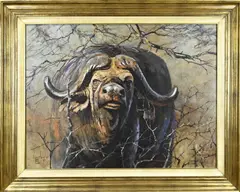 Buffel by Kobus Moller, Olieverf op linnen, offered Apr 2024