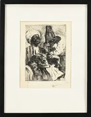 Lucien Jonas, Pierrot, moor en tandpatiënt, Ets