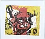 K. Räder, Abstract, 2001, Litho op papier