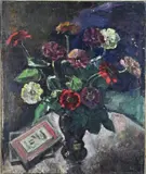Betsy van Gelderen - Dom, Bloemstilleven, Olieverf op linnen