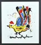 Anton Heyboer, Spetterkip, Acryl op papier