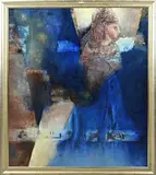 Leo Dekker, Egyptische prinses, Acryl op linnen