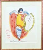 Anton Heyboer, Dame van lichte zeden, Pastel op papier