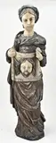 Houtgestoken figuur, H 84 cm.