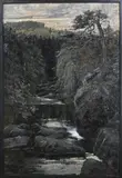 Raffaele Carlo Forti, Zuid Duits berglandschap, Olieverf op paneel
