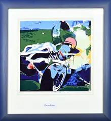 Kees van Bohemen, Autocoureur, Lithografie op papier