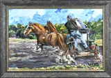 Kees v.d. Waals, Paardenspan concours, 2000, Olieverf op paneel