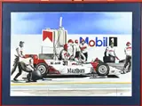Aad van Koningshoven, Formule 1 Pitstop, Aquarel op papier
