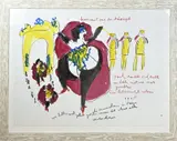 Groot werk van Anton Heyboer, Danseres, Gemengde techniek op papier