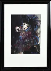 Henry Gerbault, Damesportret, Aquarel op papier