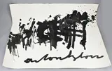 Anton Heyboer, Abstract, Zwarte inkt op papier