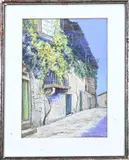 Carel Hubertus ter Reehorst, Mediterraans huis, Pastel op papier