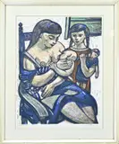 Jan Batterman, Moederschap, Lithografie op papier