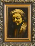 naar Rembrandt, Zelfportret Rembrandt by Mensink 1978, naar Rembrandt, Olieverf op board, offered Jan 2024