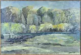 Bernard Lutz, Landschap Wassenaar, Olieverf op linnen