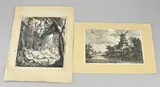 Twee gravures, 17e - 18e Eeuw, Twee gravures