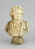 H 30 cm. by Antieke gipsen buste van Ludwig van Beethoven, Antieke gipsen buste van Ludwig van Beethoven, offered Jan 2024