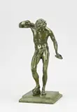 H 29 cm. by Groen gepatineerde bronzen discuswerper, offered Jan 2024